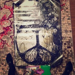 Beautiful peace sign with a tree growing out of it